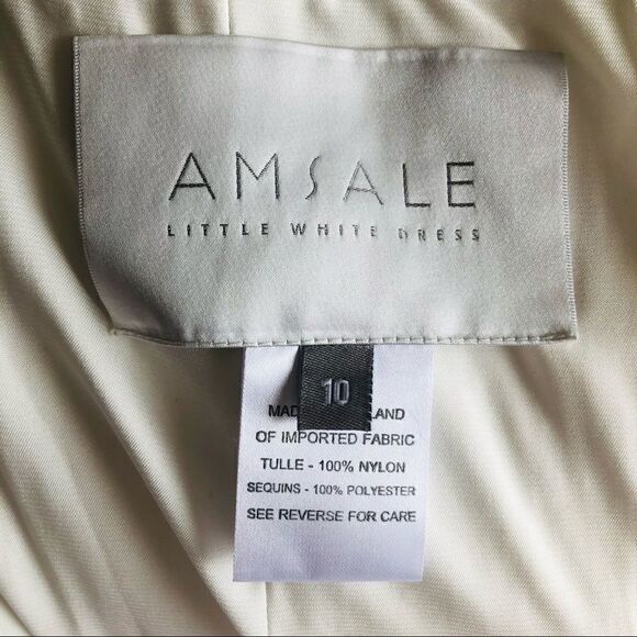 AMSALE Clear Sequin Sleeveless Sheath Dress, White, Wedding, Party, Size 10, NWT - Picture 13 of 16